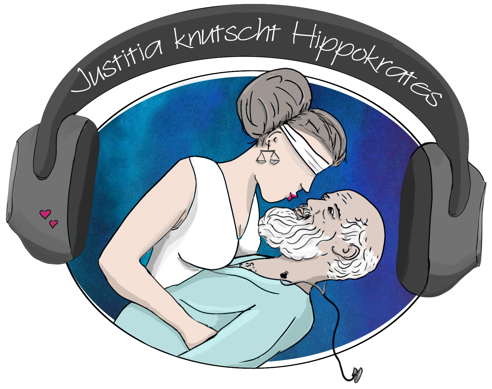 Justitia knutscht Hippokrates